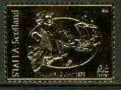 Staffa 1976 Columbus Day £8 value perforated & embossed in 23 carat gold foil (Rosen #397) unmounted mint