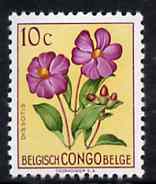 Belgian Congo 1952 Flowers 10c Dissotis unmounted mint SG 296*