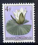Belgian Congo 1952 Flowers 4f Nymphaea unmounted mint SG 309*