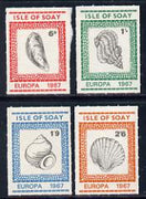 Isle of Soay 1967 Europa (Shells) rouletted set of 4 unmounted mint