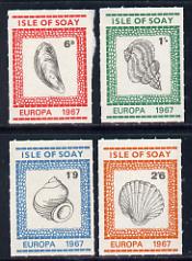 Isle of Soay 1967 Europa (Shells) rouletted set of 4 unmounted mint