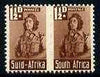 South Africa 1942-44 KG6 War Effort (reduced size) 1.5d Airman pair unmounted mint,SG 99