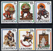Lesotho 1981 Christmas Paintings by Norman Rockwell set of 6 unmounted mint, SG 455-60