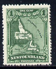 Newfoundland 1929 1c Map (Perkins Bacon) unmounted mint SG 179