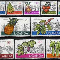 Uganda 1975 Ugandan Crops def set of 14 values complete unmounted mint, SG 149-62