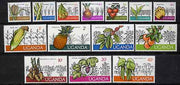 Uganda 1975 Ugandan Crops def set of 14 values complete unmounted mint, SG 149-62