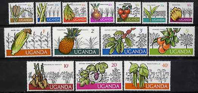 Uganda 1975 Ugandan Crops def set of 14 values complete unmounted mint, SG 149-62