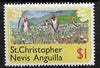 St Kitts-Nevis 1978 Picking Cotton $1 from Pictorial def set, SG 404 unmounted mint