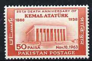 Pakistan 1963 25th Death Anniversary of Kemal Ataturk unmounted mint, SG 193*