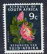 South Africa 1969 Protea 9c (Redrawn with phosphor bands) unmounted mint, SG 292*