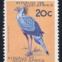 South Africa 1963 Secretary Bird 20c (wmk RSA) unmounted mint, SG 234*