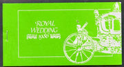 Tuvalu - Nui 1986 Royal Wedding (Andrew & Fergie) $6.40 booklet, State Coach in silver, panes imperf