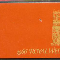 St Vincent - Bequia 1986 Royal Wedding $7.20 booklet, Westminster Abbey in gold, panes perforated