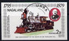 Nagaland 1979 Rowland Hill (Chicago Rock Island & Pacific Loco) imperf souvenir sheet (2ch value) cto used