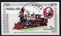 Nagaland 1979 Rowland Hill (Chicago Rock Island & Pacific Loco) imperf souvenir sheet (2ch value) cto used