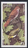Eynhallow 1977 Wood Warbler imperf souvenir sheet (£1 value) cto used