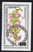 Equatorial Guinea 1979 Flowers (Weigela) 400ek imperf souvenir sheet,cto used