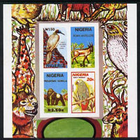 Nigeria 1990 Wildlife (Birds & animals) unmounted mint m/sheet imperf from limited printing