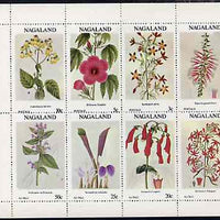 Nagaland 1972 Flowers complete perf set of 8 values unmounted mint
