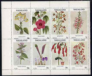 Nagaland 1972 Flowers complete perf set of 8 values unmounted mint