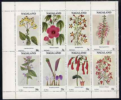 Nagaland 1972 Flowers complete perf set of 8 values unmounted mint