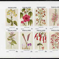 Nagaland 1972 Flowers complete imperf set of 8 values unmounted mint