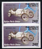 Mali 1983 Paris-Dakar Rally 240f (1914 Mercedes) imperf pair from limited printing, unmounted mint as SG 977*