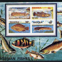 Nigeria 1991 Fishes m/sheet with major error 'completely IMPERF' unmounted mint