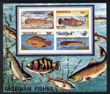 Nigeria 1991 Fishes m/sheet with major error 'completely IMPERF' unmounted mint