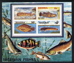 Nigeria 1991 Fishes m/sheet with major error 'completely IMPERF' unmounted mint