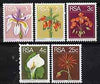South Africa 1974-76 Flowers, set of 5 values from Flora & Fauna def set unmounted mint, SG 348-51 & 360