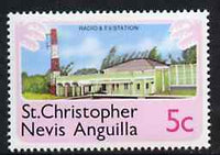 St Kitts-Nevis 1978 Radio & TV Station 5c from Pictorial def set, SG 394 unmounted mint