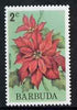 Barbuda 1974 Flowers (Poinsettia) 2c from pictorial def set, SG 183 unmounted mint*