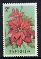 Barbuda 1974 Flowers (Poinsettia) 2c from pictorial def set, SG 183 unmounted mint*