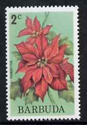 Barbuda 1974 Flowers (Poinsettia) 2c from pictorial def set, SG 183 unmounted mint*