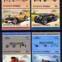Tuvalu - Funafuti 1985 Cars #2 (Leaders of the World) set of 8 opt'd SPECIMEN unmounted mint