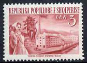 Albania 1953 Sugar Factory 3L red unmounted mint, Mi 528