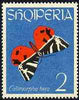 Albania 1963 Euplagia quadripunctaria 2L from Butterflies & Moths set unmounted mint, Mi 774