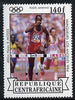 Central African Republic 1985 Hurdles 140f from Olympic Gold Medalists set unmounted mint SG 1069