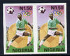 Nigeria 1992 Barcelona Olympic Games (2nd issue) N1.50 value (Foorball) imperf pair unmounted mint