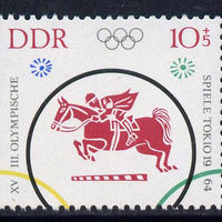 Germany - East 1964 Show Jumping 10pf+5pf from Tokyo Olympic Games set unmounted mint, SG E761