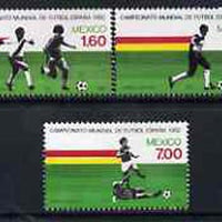 Mexico 1982 World Cup Football set of 3 unmounted mint, SG 1635-37*