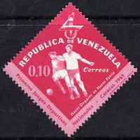 Venezuela 1962 Football 10c from National Games Diamond shaped set, SG 1741 unmounted mint