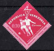 Venezuela 1962 Football 10c from National Games Diamond shaped set, SG 1741 unmounted mint