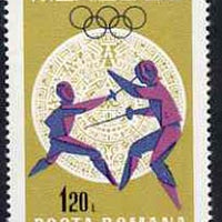 Rumania 1968 Fencing 1b20 unmounted mint from Mexico Olympics set, SG 3579, Mi 2702*