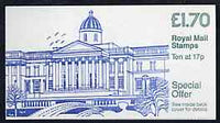 Great Britain 1986 National Gallery £1.70 booklet complete with margin at right, SG FT6
