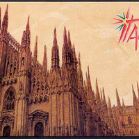 Cinderella - Italy 1998 Italia 98 Stamp Exhibition souvenir folder containing pane of 6 self adhesive labels