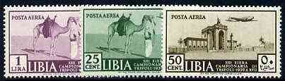 Libya 1939 Air Pictorial set of 3 unmounted mint, SG 109-11*