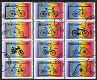 Staffa 1977 Bicycles complete perf set of 12 values (2p to £1) cto used