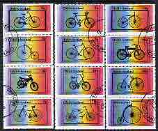 Staffa 1977 Bicycles complete perf set of 12 values (2p to £1) cto used